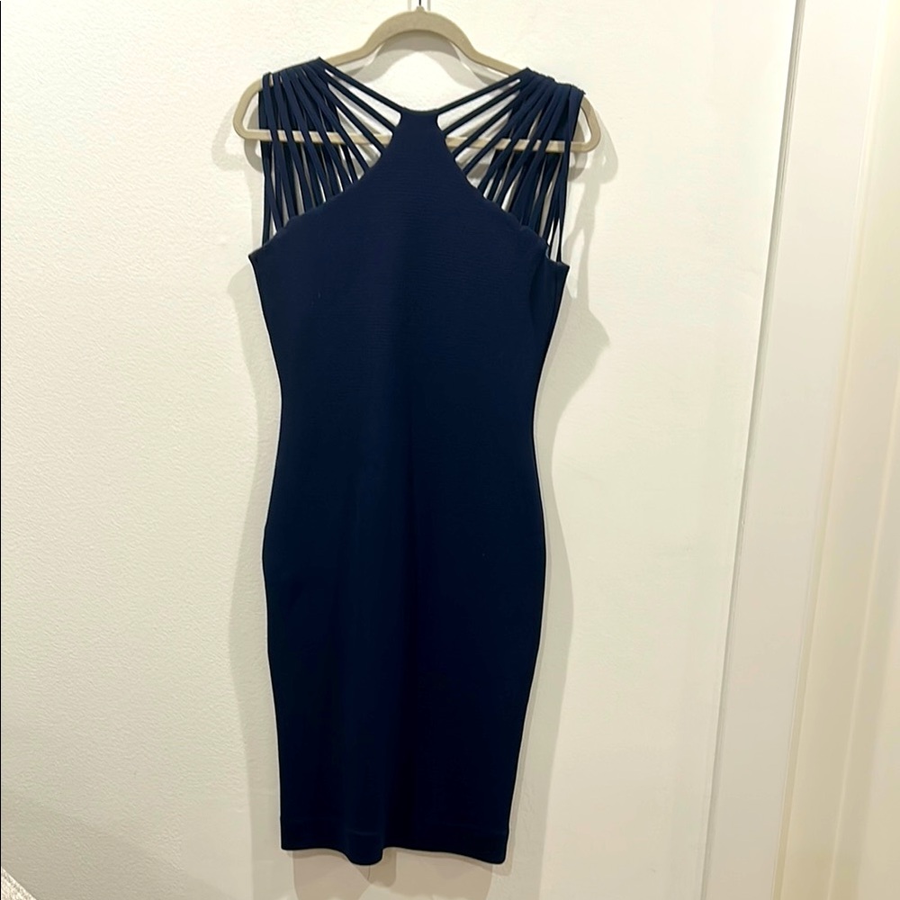 Spectacular Navy Dress the Population Strappy Dress